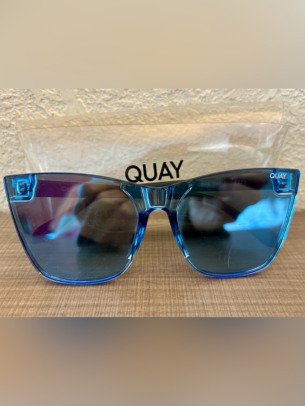 Quay Australia Blue Come Thru Sunglasses